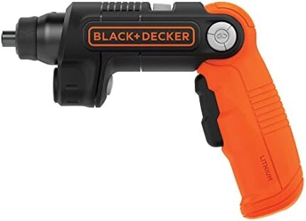 BLACK+DECKER 4V MAX* Cordless Screwdriver with LED Light (BDCSFL20C), Black