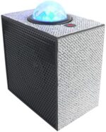 Beat Box Wireless Bluetooth Speaker with Dancing LED Lights & Starlight for Adults & Kids (Silver Bling)