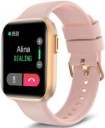 Bebinca Smart Watch for Women, Fitness Tracker with Heart Rate Sleep Monitor, 1.7" Touchscreen[Answer/Make Call] AI Voice, IP68 Waterproof Compatible with iPhone Samsung Android Phone, Pink