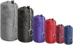 BeeGreen Stuff Sacks 6 Pack for Backpacking with Dust Flap Ditty Bags Bulk for Camping Gear Outdoor Products Gym Sport Travel Drawstring Bags Foldable Lightweight