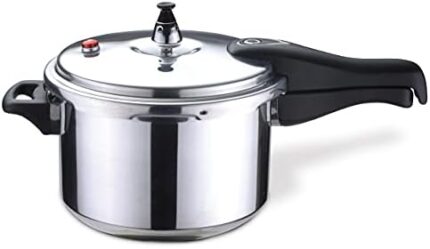 Bene Casa - Aluminum Pressure Cooker (4 Quart) - Includes Pressure Alarm and a Sure-locking Lid System - Dishwasher Safe