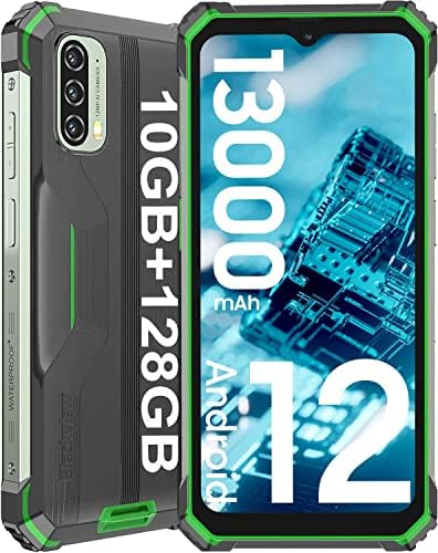 Blackview BV7100 Rugged Smartphone Unlocked,13000mAh Battery,33W Fast Charge,10GB+128GB/1TB Expand,6.58" FHD+,Android 12,IP69K Waterproof Cell Phone,NFC,OTG,Glove Mode,Face/Fingerprint Unlocked Phones