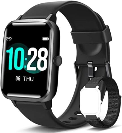 Blackview Smart Watch for Android Phones and iOS Phones, All-Day Activity Tracker with Heart Rate Sleep Monitor, 1.3" Full Touch Screen, 5ATM Waterproof Pedometer, Smartwatch for Men Women