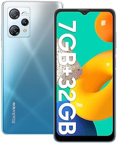 Blackview Unlocked Cell Phones, A53 Unlocked Phones(2023), 7GB RAM+32GB ROM/1TB Expand Unlocked Android Phones, 10W Fast Charge 5080mAh Battery, Android 12, 6.5" HD+ Display, 12MP Camera, Face Unlock