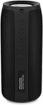 Bluetooth Speakers,MusiBaby M88 Speaker,Speakers Bluetooth Wireless,Dual Pairing, Bluetooth 5.0,Loud Stereo Sound,Booming Bass,30H Playtime for Home& Outdoor Party,Beach (Black)