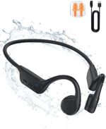 Bone Conduction Headphones Open Ear Bluetooth 5.3 Wireless Swimming Headphones Sport Earbuds with Dual-Mic Call Noise Reduction Earphones for Running Cycling Hiking.