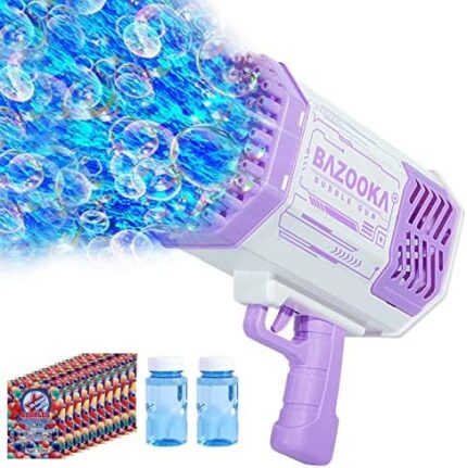 Bubble Machine Gun, Bubbles Kids Toys with Thousands Bubbles and Colorful Lights, Pink Outdoor Toys Wedding Party Fun Gifts for Boys