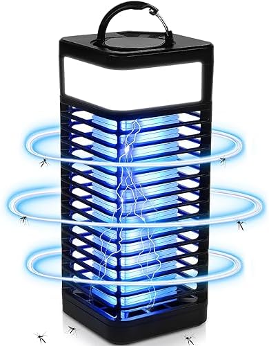 Bug Zapper Outdoor, Electric Mosquito Zapper, Fly Zapper Indoor, Wireless Mosquito Killer, Portable Fly Traps with LED Light for Home Garden, Patio, Kitchen, Camping Use (USB Powered/Rechargeable)