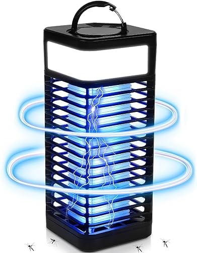 Bug Zapper Outdoor, Mosquito Zapper, Fly Zapper Indoor, Electric USB Powered/Rechargeable, Wireless Mosquito Killer, Portable Fly Traps with LED Light for Home Garden, Patio, Kitchen, Camping Use