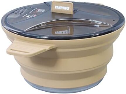 CAMPWOLF 2.5L Collapsible Camping Cook Pot,Portable Cookware for Outdoor Hiking