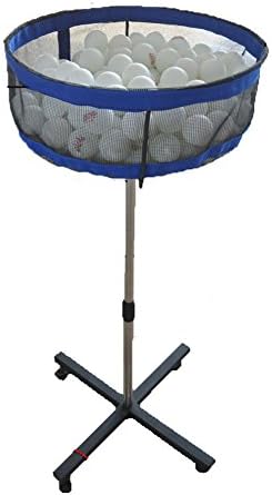 CHAOFAN Professional Movable Multi-Ball Storage Stand with Mesh Case, Height Adjustable Pingpong Ball Collector Equipment for Training,Stable Carry Mesh Basin for Golf Ball,Tennis Ball,Badminton etc