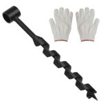 CHGJ 1” x 12” Scotch Eye Hand Auger Wood Drill Bit - Bushcraft Backpack Furniture Making Settlers Wrench Camping Shelter - Addition Tool to Survival and Camping Gear Packs