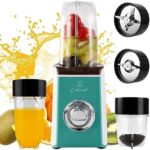 COKUNST Portable Blender for Shakes and Smoothies, 2-in-1 Countertop Blender and Grinder for Kitchen with 10Oz & 17Oz Blender Cups, Personal Smoothie Blender for Fruit Vegetables Protein Drinks