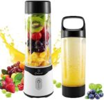 COKUNST Portable Blender for Shakes and Smoothies BPA-Free 18oz Portable Blender USB Rechargeable with 6 Blades Powerful Portable Blender Bottles with Cleaning Brush Fresh Juicer Portable Blender Cup