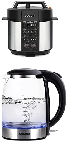 COSORI Electric Pressure Cooker 6QT & COSORI Electric Kettle with Stainless Steel Filter and Inner Lid