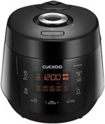 CUCKOO CRP-PK1001S | 10-Cup/2.5-Quart (Uncooked) Pressure Rice Cooker | 12 Menu Options: Quinoa, Scorched Rice, GABA/Brown Rice, Multi-Grain & More, Made in Korea | Black , 19 x 15 x 13