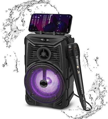 CZRXLLGD Portable Bluetooth Speaker, IPX5 Waterproof Speaker with HD Sound, RGB Multi-Colors Rhythm Lights, Up to 8H Playtime,Portable Wireless Speakers for Home, Party, Outdoor, Beach