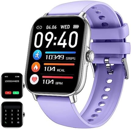 CanMixs Smart Watch for Android Phones iOS Waterproof Smart Watches for Women Men(Answer/Make Call) Sports Digital Watch Fitness Tracker Heart Rate Blood Oxygen Sleep Monitor Compatible Samsung iPhone
