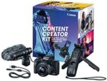 Canon EOS M50 Mark II Content Creator Kit, Mirrorless 4K Vlogging Camera Kit Includes EF-M 15-45mm Lens, Tripod Grip, Stereo Microphone Black