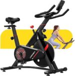 Caromix Exercise Bike Indoor Cycling Bike Magnetic Resistance Ergonomics Stationary Cycle Bike Home Bike With Heart Rate Monitoring & Comfortable Seat Cushion