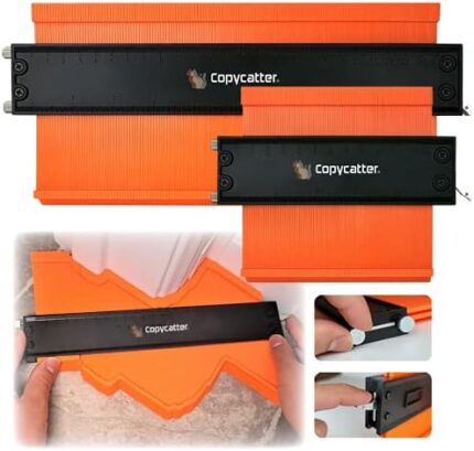 Catter Tools COPYCATTER Contour Gauge Tool - Professional Grade - (10" + 5" set) with Metal Lock + Tension Knobs - Instant Shape Tool - Profile Tool - Duplicate odd trim, flooring + more!