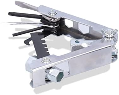 Chainsaw Tool With T27 Torx Wrench, 4mm Allen Wrench, Small and Large Screwdrivers,13mm 16mm 17mm 19mm Sockets, Rebar Groove Cleaner, Round File Measuring Tool Chainsaw MultiTool