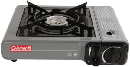 Coleman Camp Bistro 1-burner Butane Kitchen Outdoor Camping Trip Picnic Cooking Stove, Durable Enameled Steel Case,porcelain Enameled Cooking Surface,lightweight and Compact Design