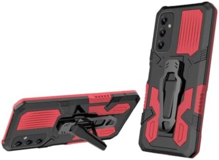 Compatible with Oppo Reno4 5G Case,Built-in Kickstand Shockproof Protective Cover,Compatible with Oppo Reno4 4G Case 2 in 1 Phone Case Cover Red