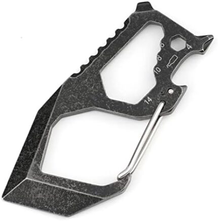 Coowolf Multitool 8-in-1 Multi-Purpose Keychain Tool with Box Cutter, Keychain Carabiner, Bottle Opener, Phillips and Flat Head Screwdriver - EDC Mini Multitool Keychain Accessories for Men