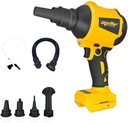 Cordless Air Pump Air Duster for Dewalt 20V Battery(Battery Not Included), Handheld Brushless Compressed Air Mattress Pump Air Blower w/ 3 Speeds & 7 Nozzles & 336MPH for Home Cleaning, Outdoor