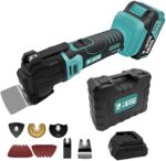 Cordless Oscillating Tool Kits，Oscillating Multitool with a 21V 4.0Ah Battery,Max 22000 OPM, 6 Variable Speed & 4°Oscillating Angle. for Cutting Wood/Nail/Scraping/Sanding