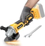 Cordless Power Angle Grinder for Dewalt 20v Battery,Ecarke 4-1/2 IN Electric Brushless Grinder 8500 RPM with Adjustable Auxiliary Handle for Grinding Wheels, Cutting Wheels,industrial,cabin grind