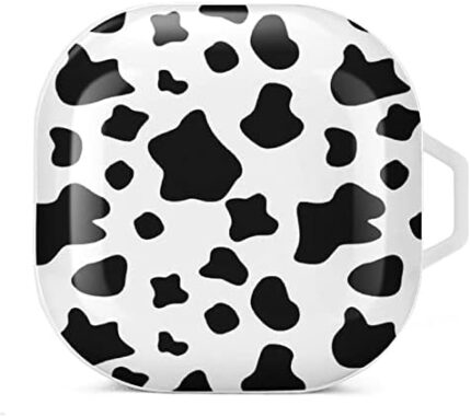 Cow Print Printed Case Cover Compatible with Galaxy Buds Live/Galaxy Buds Pro/Galaxy Buds 2/Galaxy Buds 2 Pro Protective Charging Case