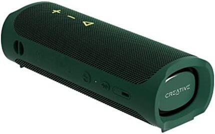 Creative MUVO Go Portable Waterproof Bluetooth 5.3 Speaker with Up to 18 Hours of Battery Life, IPX7 Waterproof, and Powerful Bass Performance, Wireless Stereo Link (Green)