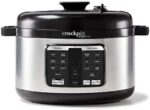 Crock-Pot Express 6 Quart Electric Pressure Cooker and Food Warmer, Programmable Pressure Cooker with Timer, Stainless Steel (2109296)