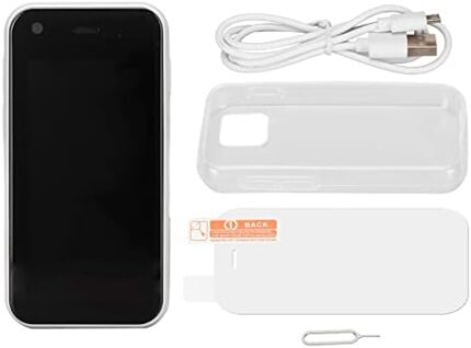 Cuifati XS11 Mini Mobile Phone, 2.5in Cell Phone WiFi GPS 1GB 8GB Quad Core for Android Smart Phone for Students (White)