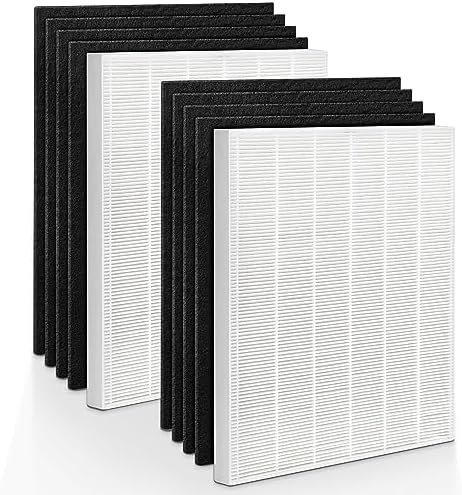 D360 Filter Replacement for Winix Air Purifier D360, Includes 2 D360 Filter Replacement for Winix Air Purifier D360, Includes 2 True HEPA (H13) Filters and 8 Activated Carbon Pre-filters, Replaces for Winix D3 filter - 1712-0101-02.