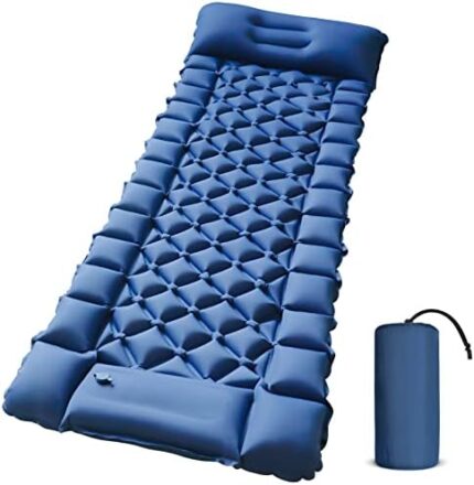 DEHUMI Sleeping Pad - Ultralight Inflatable Sleeping Mat with Built-in Foot Pump, Durable Compact Camping Air Mattress for Camping, Backpacking, Hiking