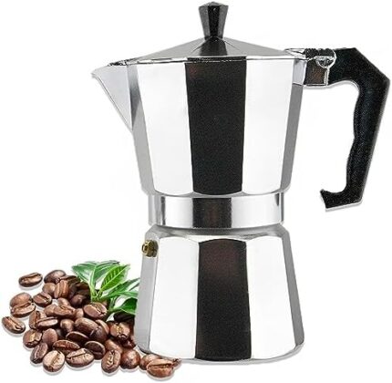 DITOSH Aluminum Espresso Stovetop Coffeemaker 2 Cup Percolator Italian Coffee Maker 100ML 3.3oz Moka Express Classic Cafe Maker for Italian and Cuban Café Brewing, Greca Coffee Maker