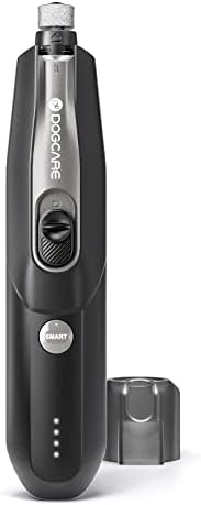 DOG CARE Dog Nail Grinder - Upgraded Pet Nail Trimmer with Smart Mode, 2-Speed Rechargeable Dog Nail Grinder with LED Light, Ultra-Quiet Nail Trimmer,3 Ports for Small, Medium & Large Dogs,Space Gray