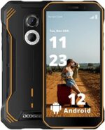 DOOGEE S51 Rugged Smartphone Unlocked Android 12, Helio G25 4GB+64GB 5180mAh Battery, Dual SIM 4G, 6.0" IPS HD, IP68 Waterproof IP69K Rugged Phone, NFC, AI Double Camera (12MP+2MP) 8MP Front Orange