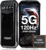 DOOGEE V30T 2023 5G Unlocked Smartphone, 20GB+256GB Rugged Smartphone, 66W/10800mAh Battery Cell Phone, 120Hz 6.58" 108MP Camera Rugged Phone, Dual Speakers, Night Vision, IP68 Waterproof, NFC, OTG