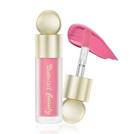 Danvisit Liquid Blush for Cheeks, Soft Cream Blush Makeup, Weightless, Long-Lasting, Moisturizing, Natural-Looking, Skin Tint Blush Makeup (Cool Pink)