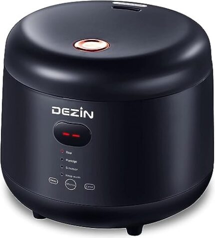 Dezin Rice Cooker 4 Cups Uncooked, Small Rice Cooker Steamer with Removable Nonstick Pot, BPA Free, Keep Warm & 24 Hours Time Delay Function, Mini Rice Cooker for Rice, Simmering, Grain, Oatmeal, Quinoa