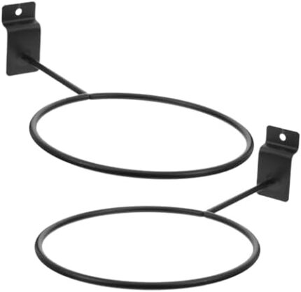 Didiseaon 2pcs Basketball Display Bracket Holder for Wall Volleyball Display Rack Soccer Balls Holder Rack Soccer Wall Display Basketball Organizer Gym Fitness Sports Iron Storage Rack