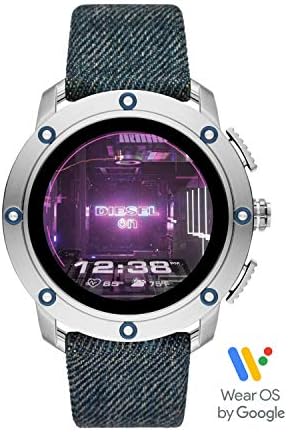 Diesel On Men's Axial Stainless Steel Touchscreen Smartwatch with Speaker, Heart Rate, GPS, NFC, and Smartphone Notifications