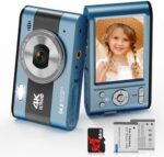 Digital Camera Native FHD 4K 64MP Digital Camera for Kids Compact Digital Camera with 64GB Card 18X Digital Zoom Point and Shoot Camera Portable Camera for Teens Students Boys Girls Seniors