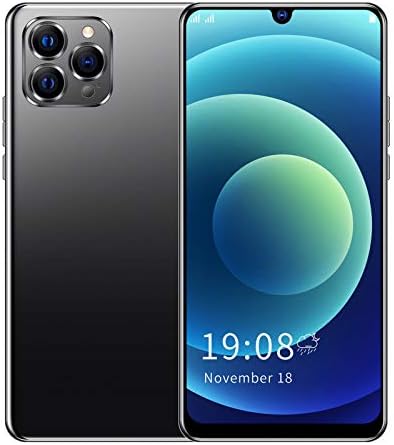 Dilwe1 i12 Pro MAX Unlocked Smartphone,6.7in HD Bang Screen Mobile,1+8G Dual Sim Cell Phone Support 128G Memory Card for Android 6.0 Black(US)