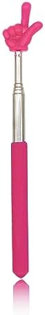 Dohia Retractable Pointer for Classroom Telescopic Teachers Pointer Extendable Hand Pointer Finger Pointer Stick Mini Retractable Classroom Pointer for Elementary School Kindergarten D2-YDZDB (Pink)