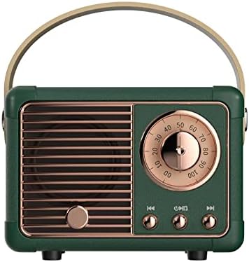 Dosmix Retro Bluetooth Speaker, Vintage Decor, Mini Wireless Bluetooth Speaker, Cute Old Fashion Style for Kitchen Desk Bedroom Office Party Outdoor Accessories for iPhone Android (Green)